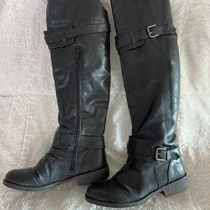 Diba Combat Over-The-Knee Boot - Black Size 8